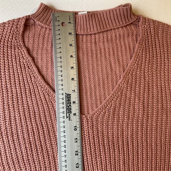 Forever 21+ Women Sweater 3X Pink Long Sleeve Pullover Plus Cut Out - Picture 6 of 9